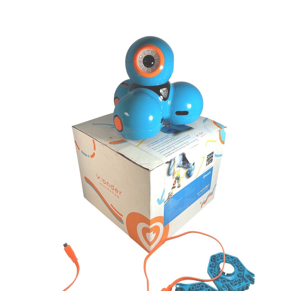 Wonder Workshop Dash Robot Blue Orange Coding STEM Educational Toy with Box